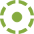 Green circular icon with a central dot and surrounding ring, symbolizing connection or interaction.