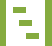 Green icon featuring three stacked rectangular bars on a black background, suggesting growth or progress.