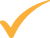 A vibrant orange checkmark, sleek and modern, against a transparent background.